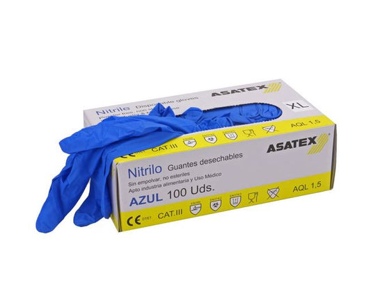 Einmal-Nitril-Handschuhe mit Rollrand, ca. 4,6gr./St. 100