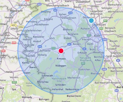 Lieferung im Umkreis 40 KM mit Kranwagen